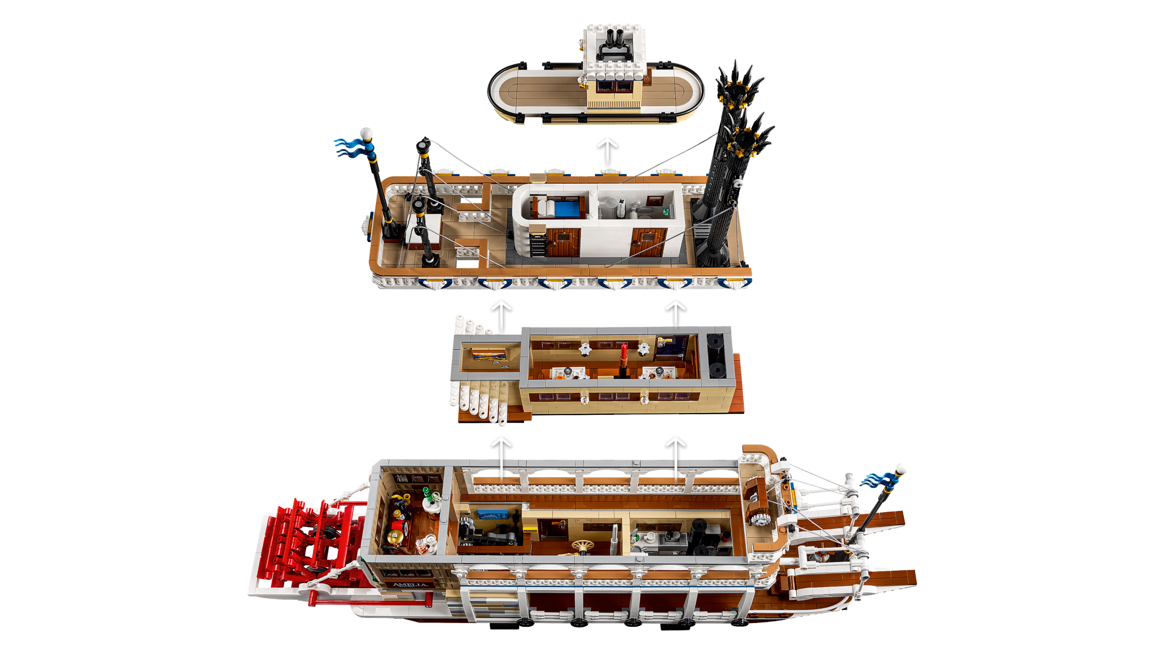 LEGO River Steamboat 4090 Piece Model, imported from the UK