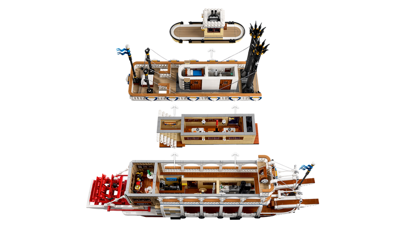 LEGO River Steamboat 4090 Piece Model, imported from the UK