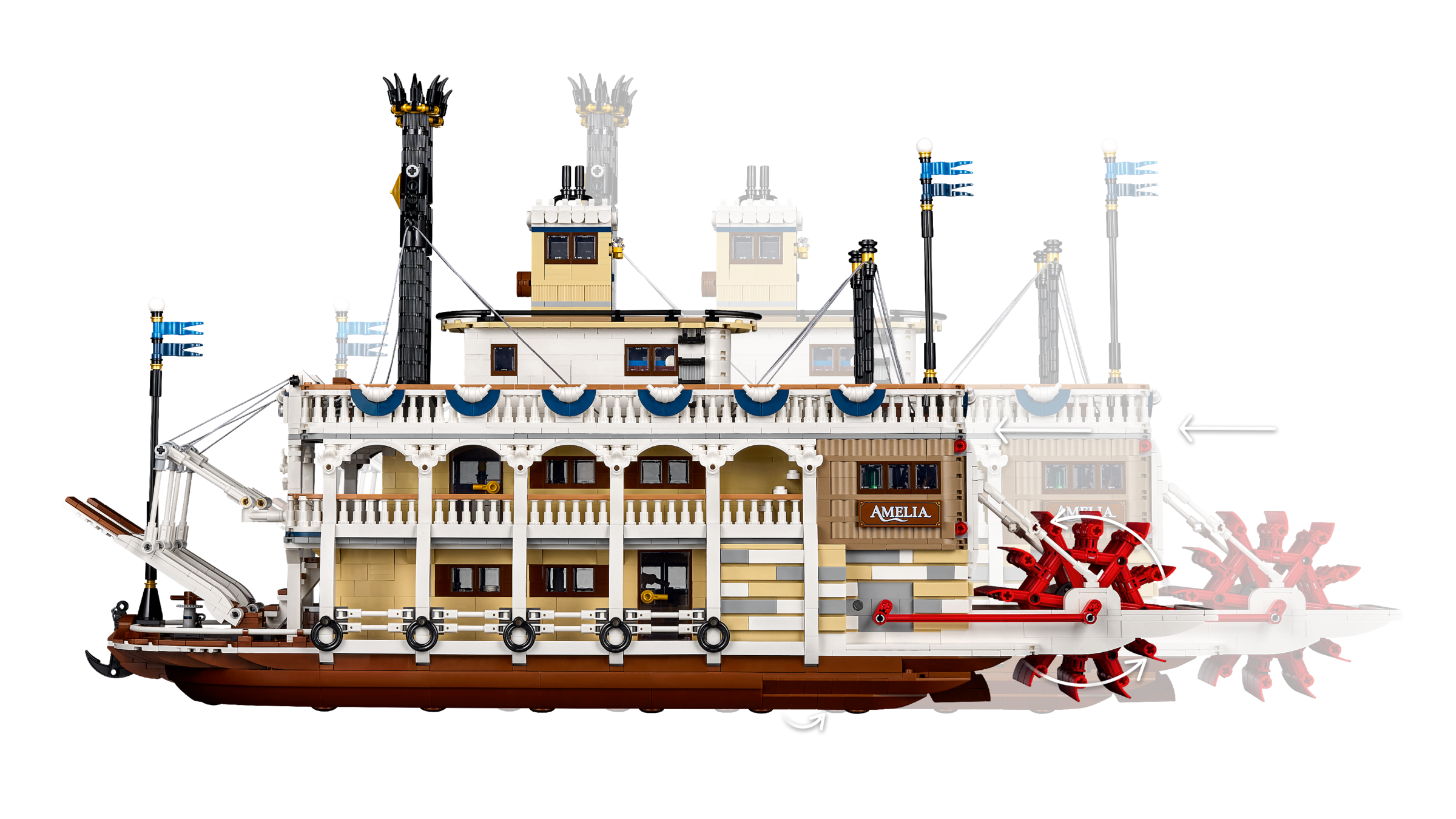LEGO River Steamboat 4090 Piece Model, imported from the UK
