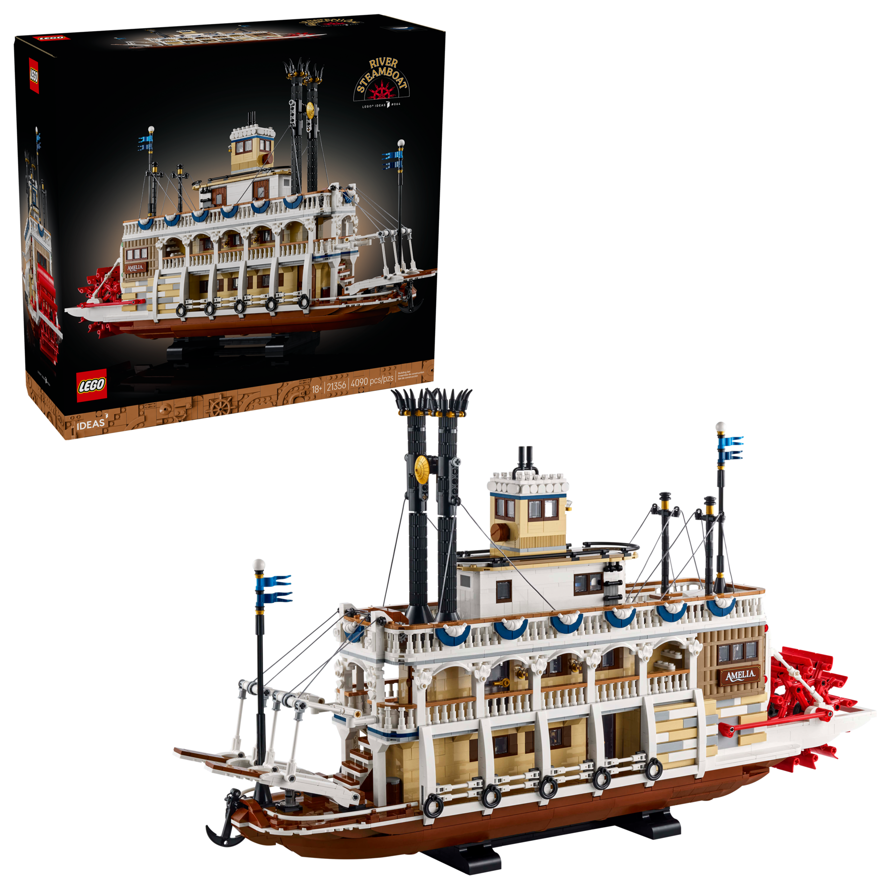 LEGO River Steamboat 4090 Piece Model, imported from the UK