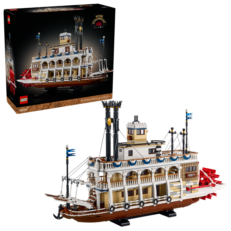 LEGO River Steamboat 4090 Piece Model, imported from the UK