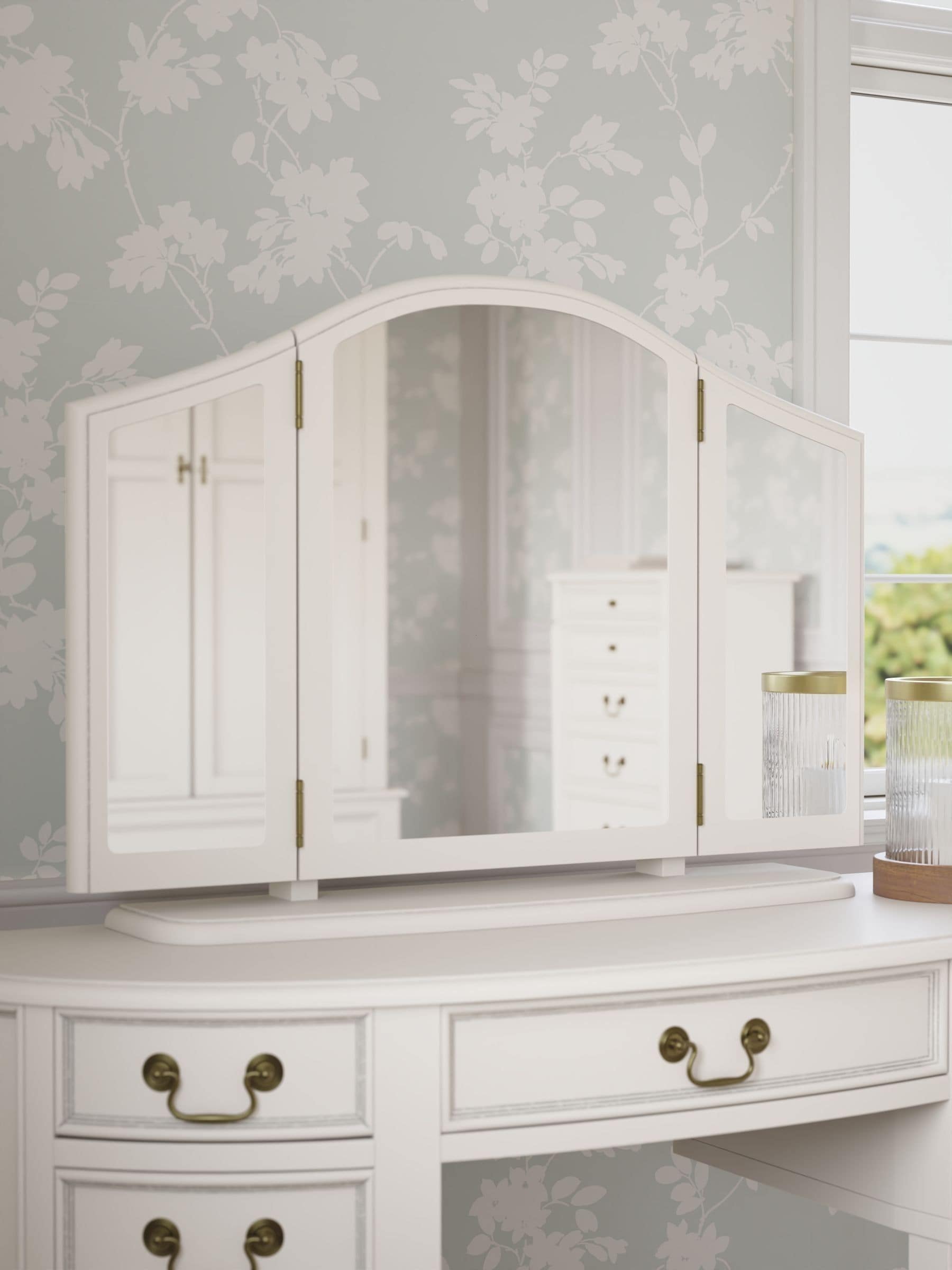 Laura Ashley Ivory Clifton dressing table mirror 57cm x 80cm, UK version