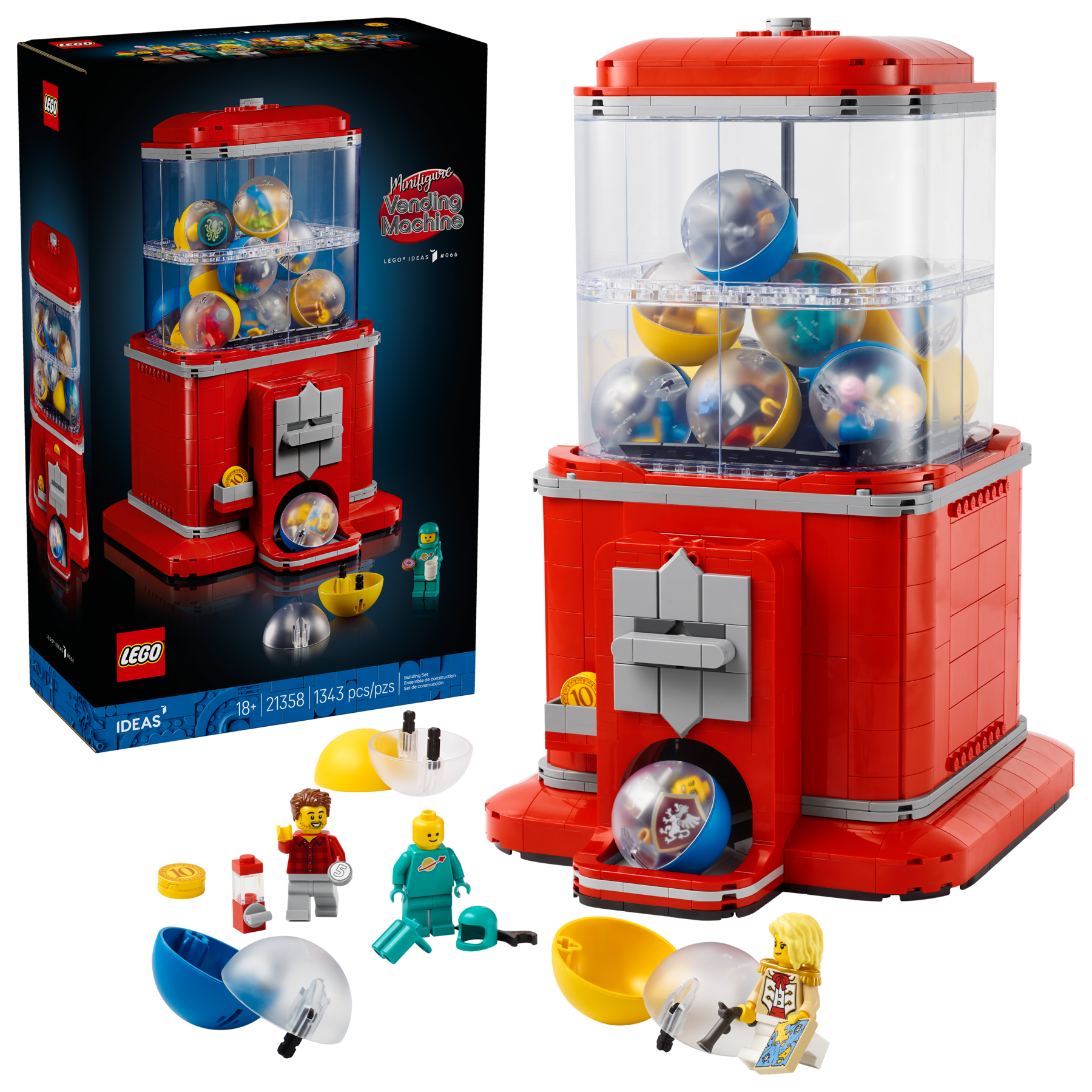 LEGO Minifigure Vending Machine 1343 Pieces Set, imported from the UK