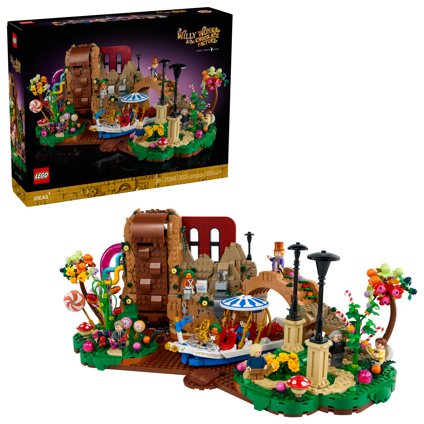 LEGO Willy Wonka Chocolate Factory Building Set 2025 Pieces (British brand)
