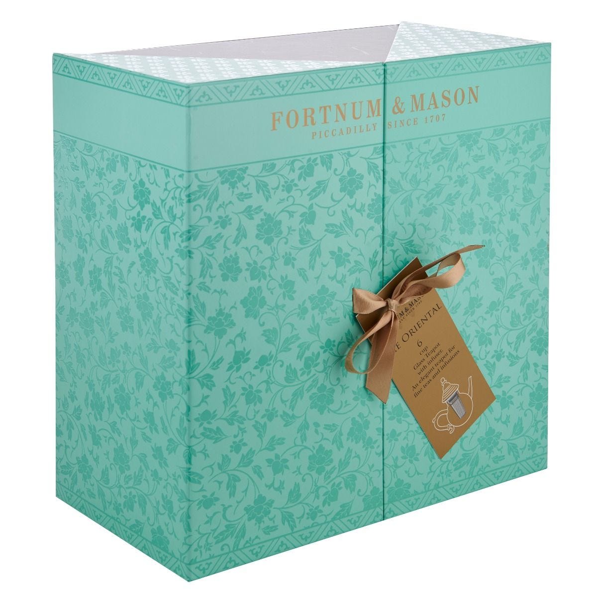 Fortnum's Oriental glass teapot 6 cup 1.8L, imported from the UK