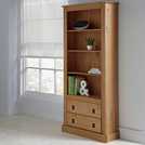 Argos Home solid pine 2 drawer bookcase 180cm high - British product
