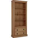 Argos Home solid pine 2 drawer bookcase 180cm high - British product