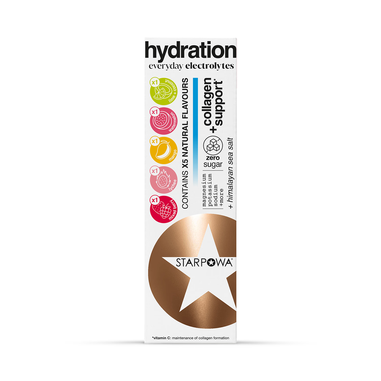 Starpowa Hydration Multipack 5 Sachets electrolyte drink mix, UK version