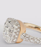 Pomellato Nudo solitaire ring with diamonds - British product