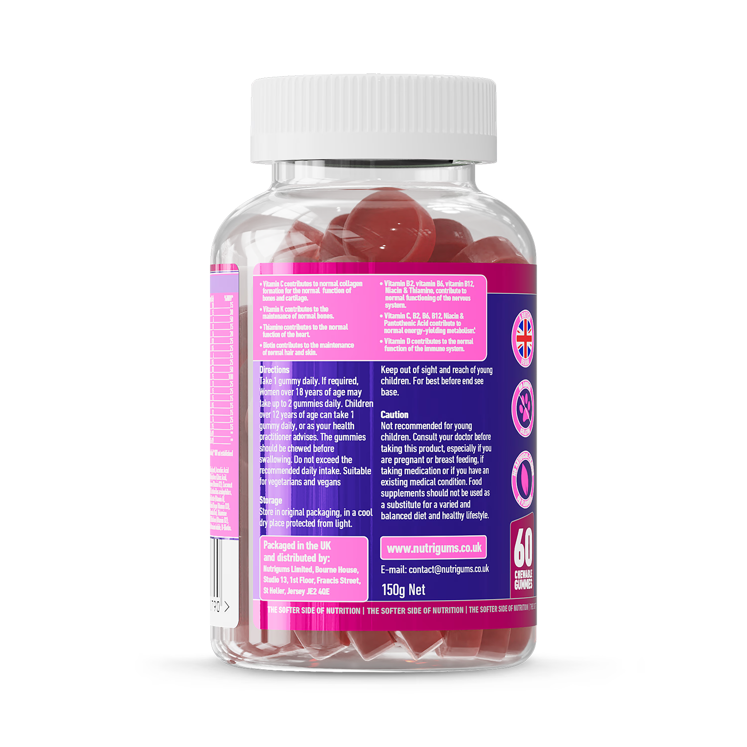 Nutrignums Women's Vitality 60 Gummies - British product
