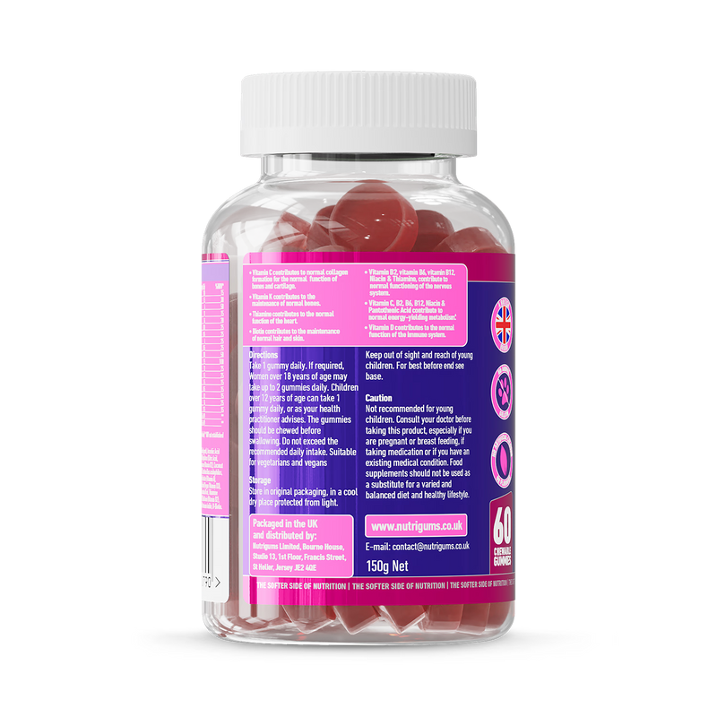 Nutrignums Women's Vitality 60 Gummies - British product