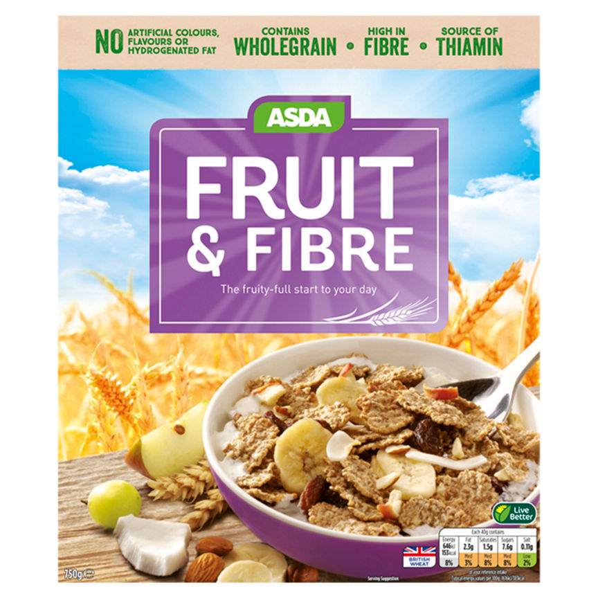 ASDA Fruit & Fibre Cereal Cereals ASDA   