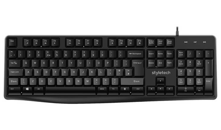 StyleTech K100 wired keyboard black (British brand)