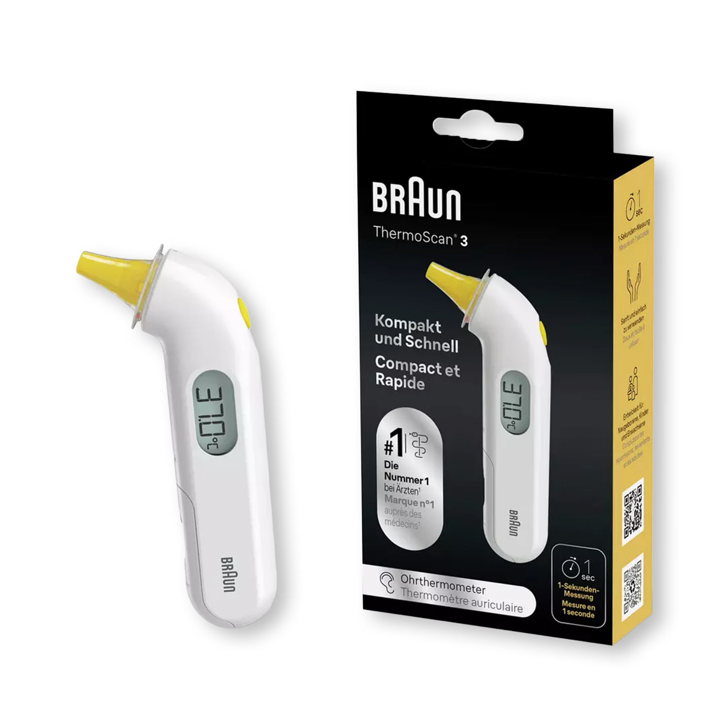 Braun Compact Thermoscan ear thermometer white IRT3030 (British brand)