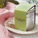 Fortnum's pistachio Turkish Delight 125g tin, UK version