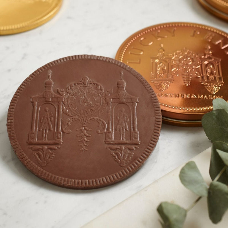 Fortnum & Mason Lucky Penny chocolate coin 90g, UK version