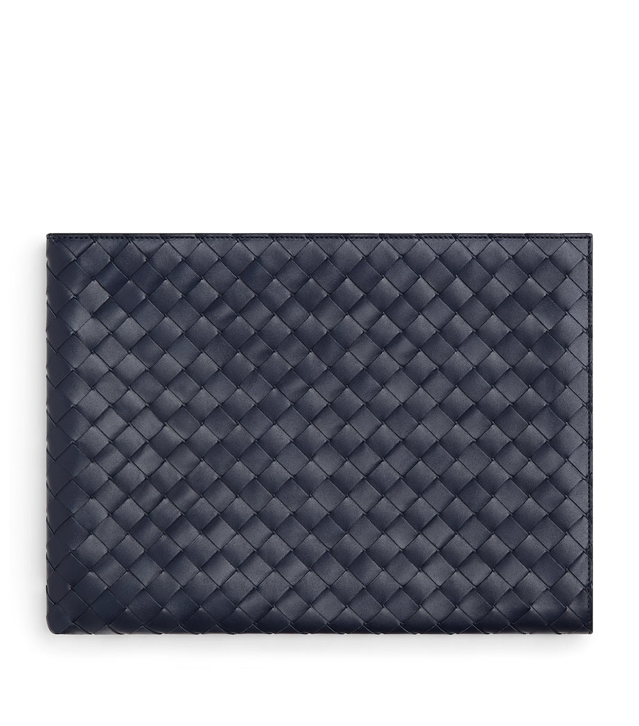 Bottega Veneta Intrecciato leather zip pouch 33cm, UK version