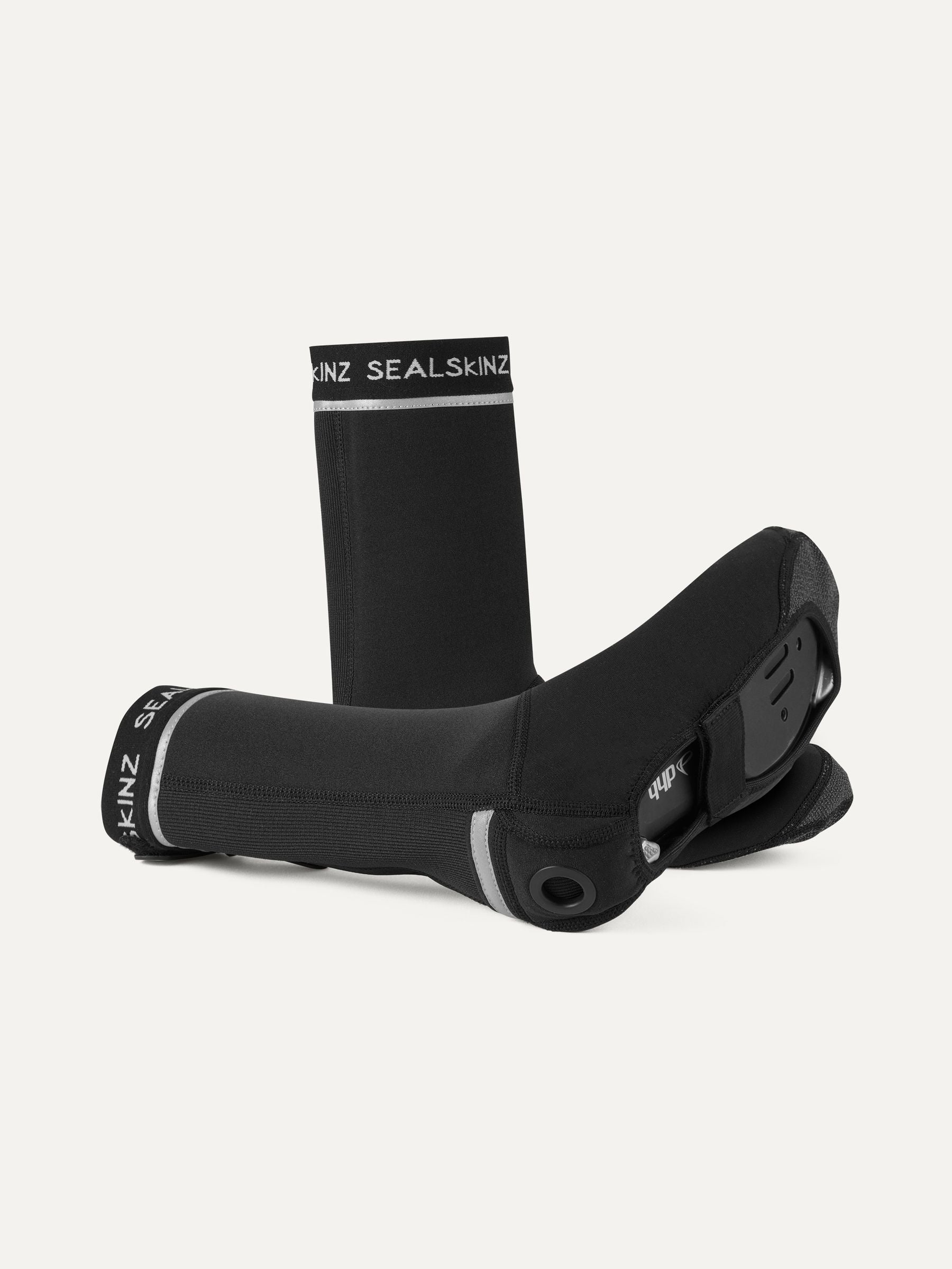 Sealskinz black LED cycle overshoe open sole, imported from the UK