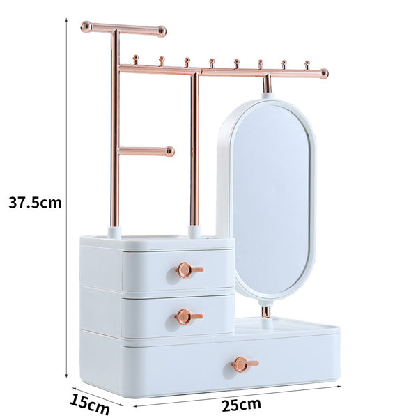Livingandhome jewelry organizer with rotating mirror - British product