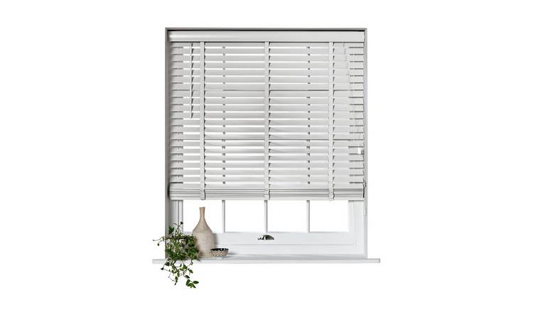 Habitat wooden white 50mm slat venetian blind 120cm, UK version