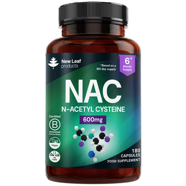 New Leaf NAC 600mg supplement (British brand)