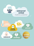 Silentnight Safe Nights cot bed mattress protector 70 x 140 cm (British brand)