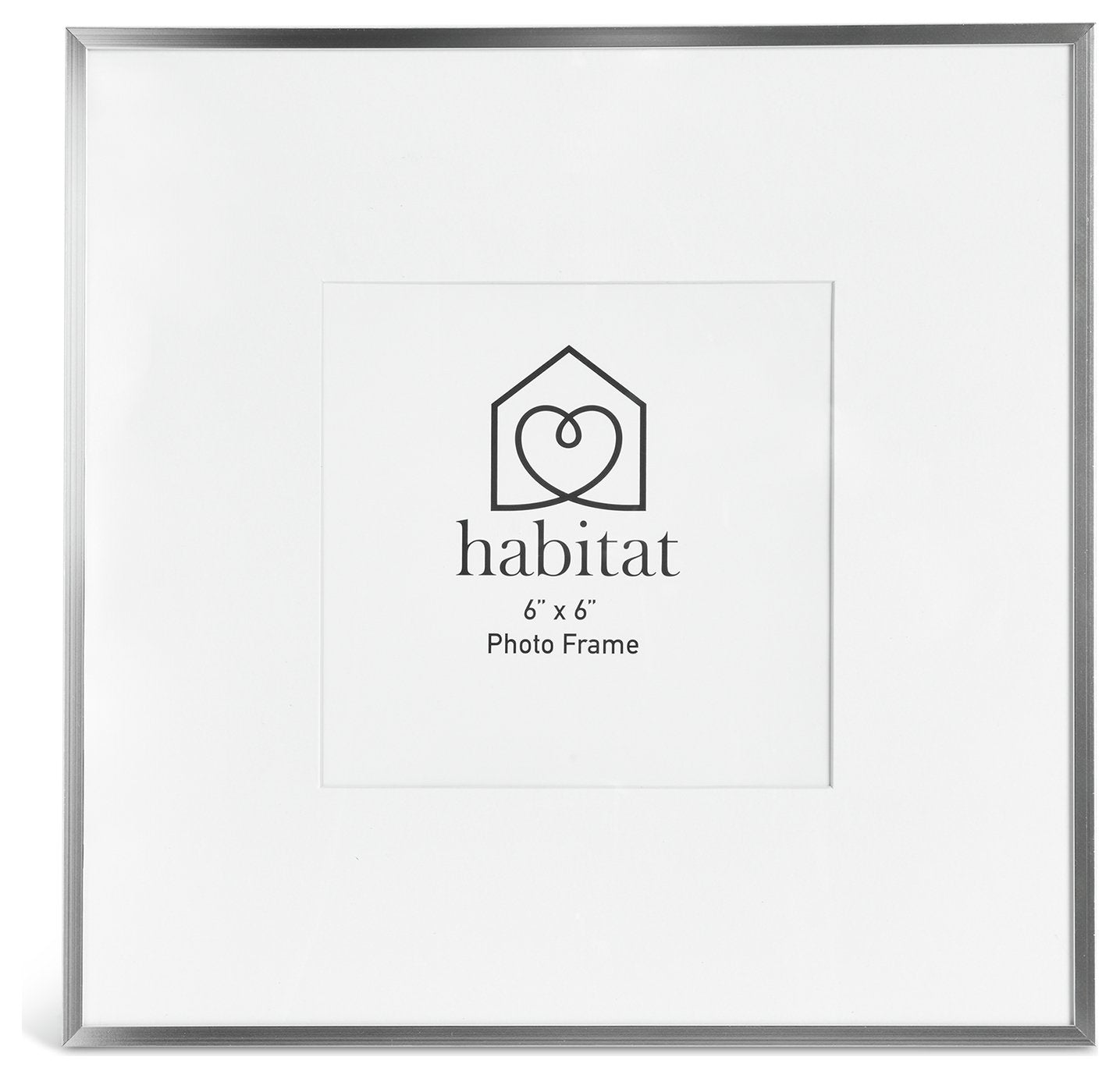 Habitat silver aluminium picture frame 6x6, UK version