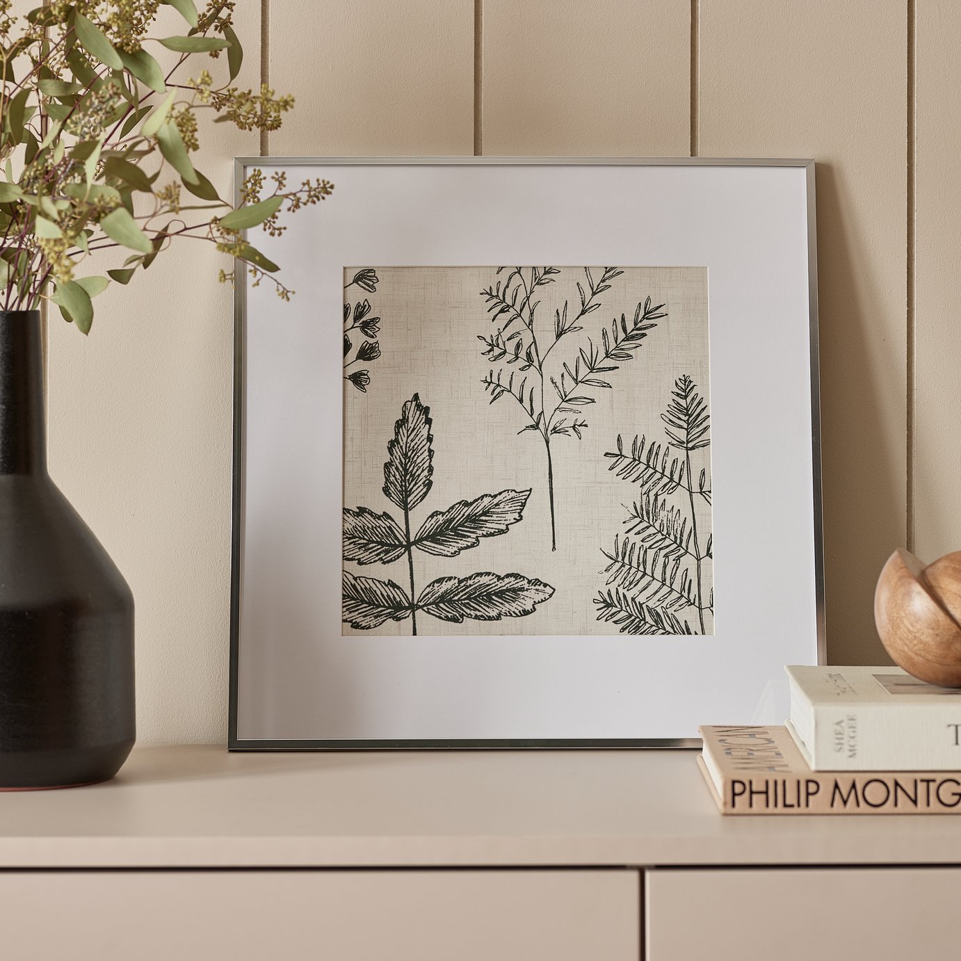 Habitat silver aluminium picture frame 40x40cm, UK version