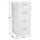 Argos Home rattan storage tower white 80L - British product