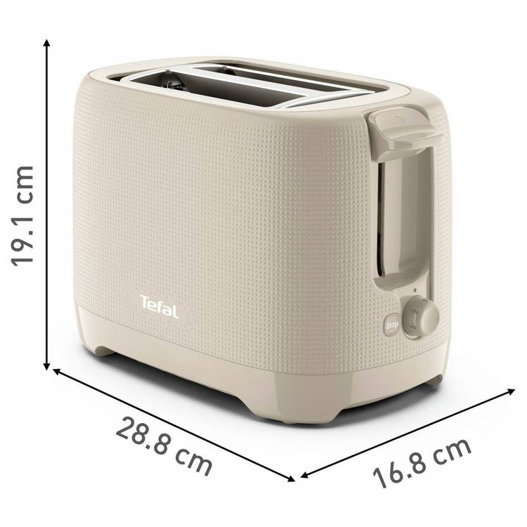 Tefal Morning 2 slice toaster in cream, UK version