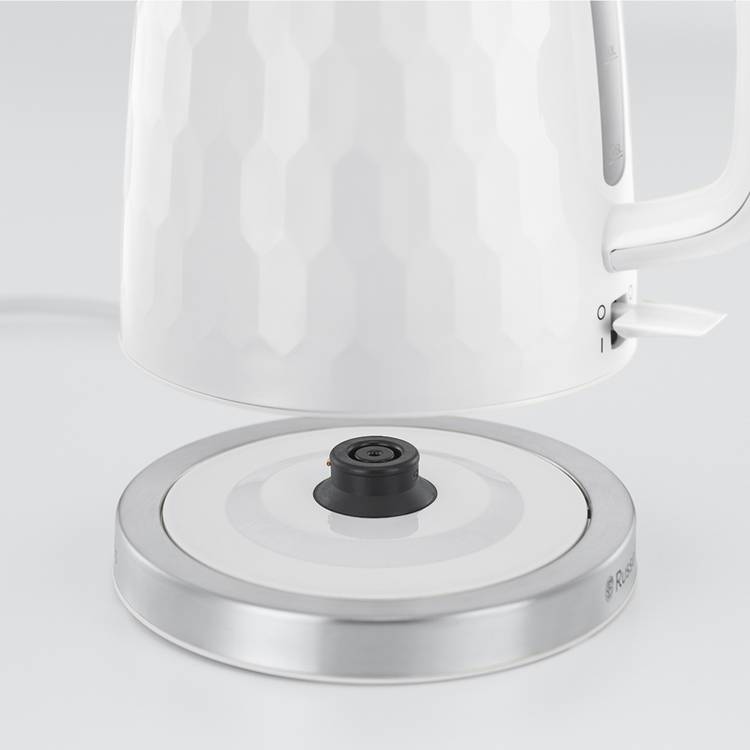 Russell Hobbs Honeycomb White plastic kettle 1.7L (British brand)