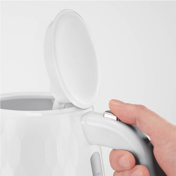 Russell Hobbs Honeycomb White plastic kettle 1.7L (British brand)