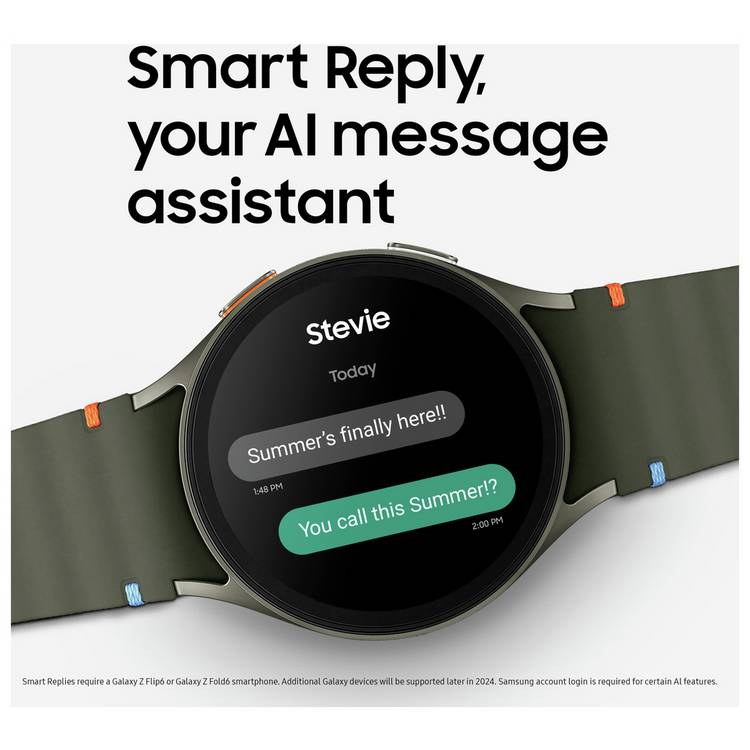 Samsung Galaxy Watch7 40mm green smart watch, imported from the UK