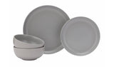 Habitat 12 piece stoneware dinner set in matte grey, imported from the UK