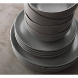 Habitat 12 piece stoneware dinner set in matte grey, imported from the UK