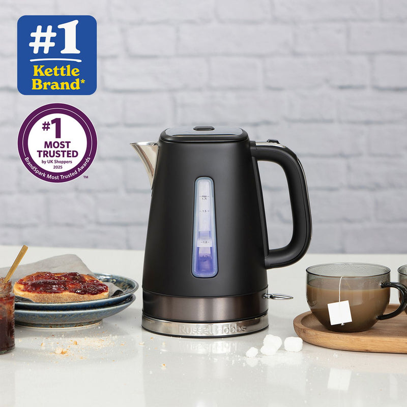 Russell Hobbs Luna Matte Black Kettle 1.7L, UK version