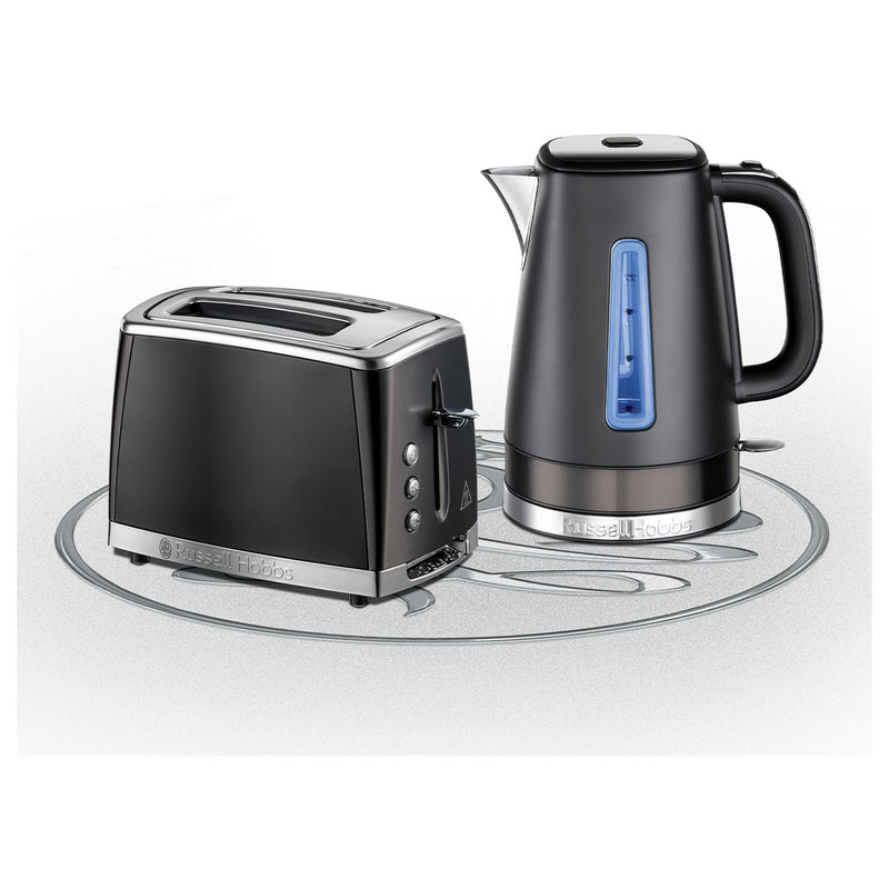 Russell Hobbs Luna Matte Black Kettle 1.7L, UK version