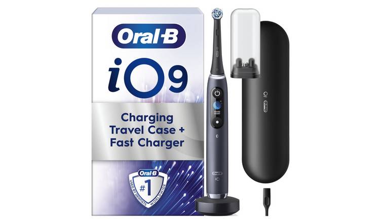 Oral-B iO 9 black electric toothbrush, imported from the UK