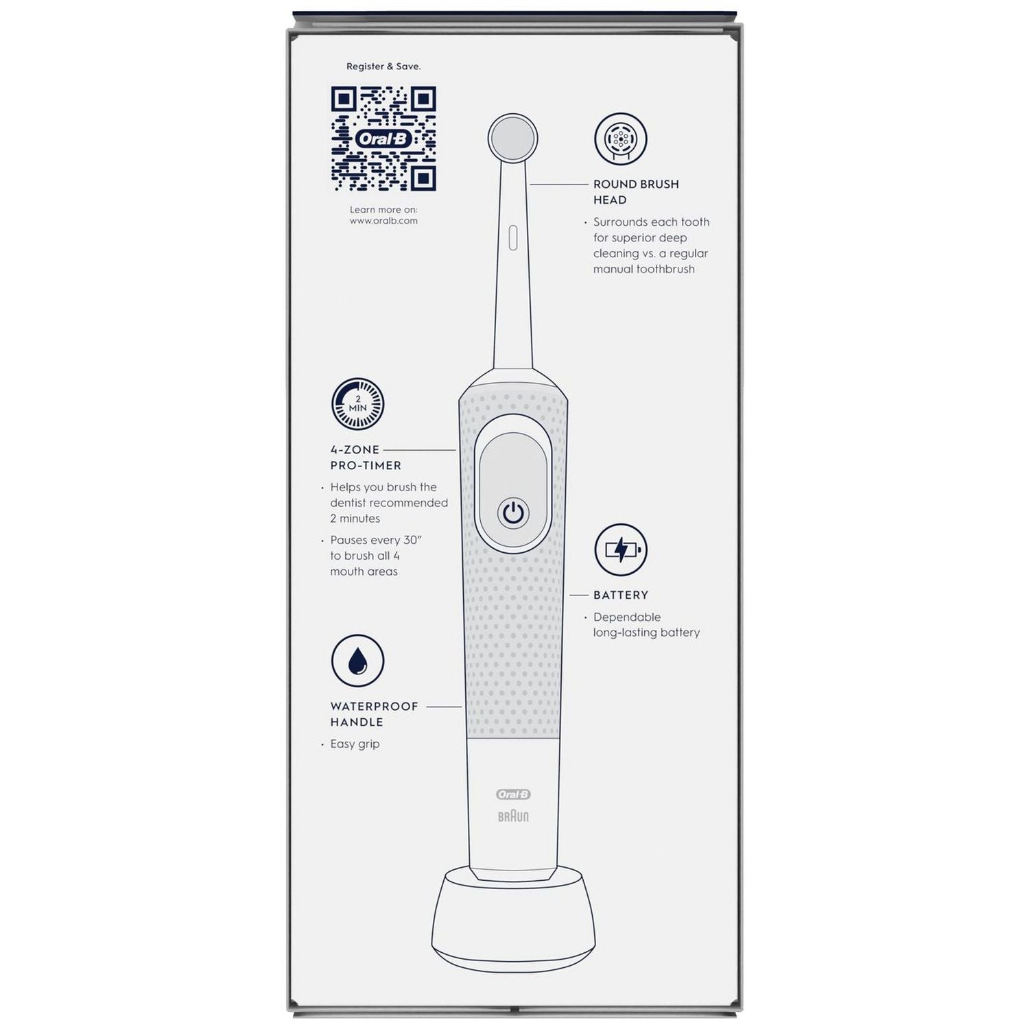 Oral-B Vitality Pro Black electric toothbrush, imported from the UK