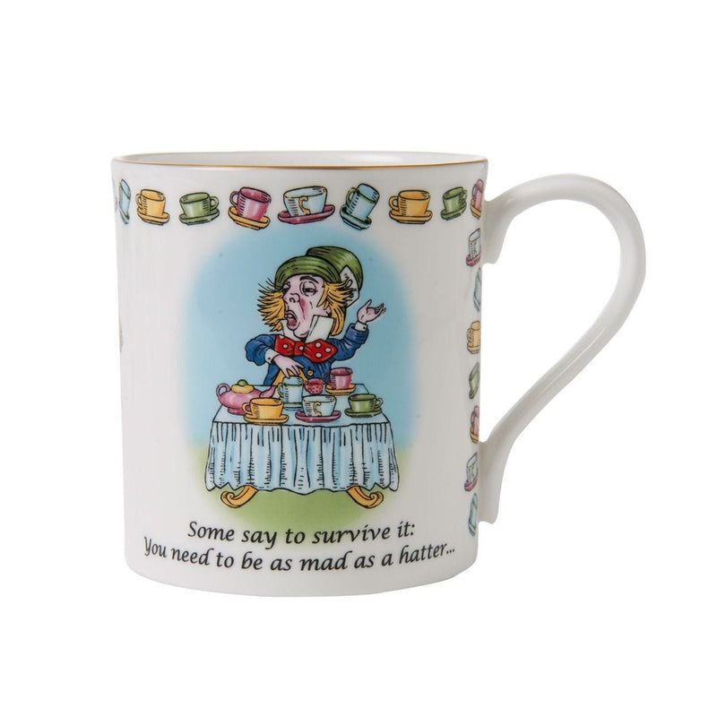 Halcyon Days Alice in Wonderland Mad Hatter mug 8.4cm - British product