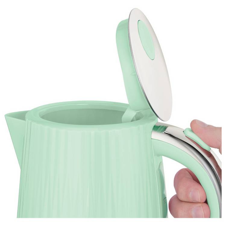 Russell Hobbs Eden kettle and toaster set pistachio green, UK version
