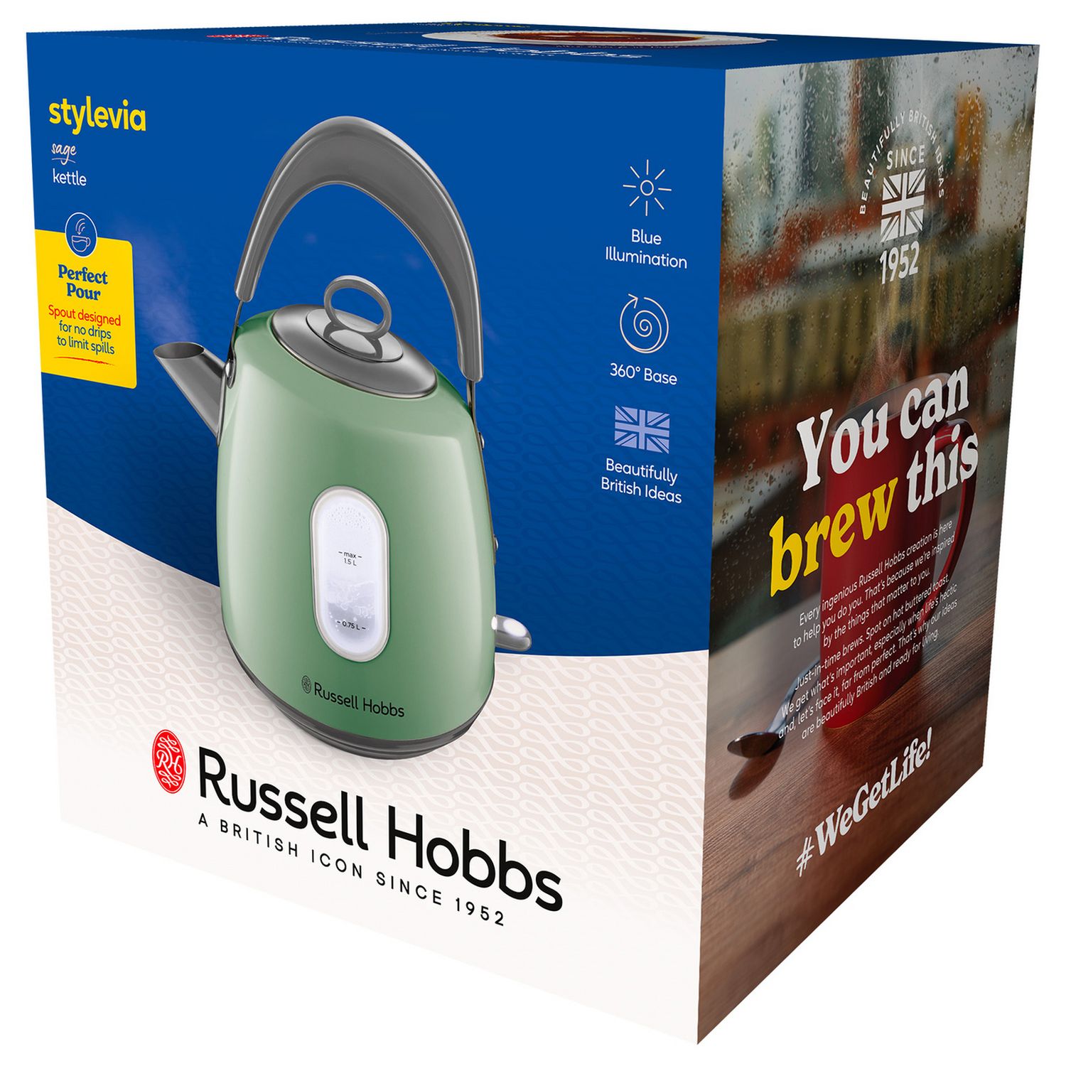Russell Hobbs Stylevia kettle 1.5 litre - British product