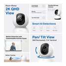 Tapo C220 2K 4MP Pan/Tilt Home Security Camera (British brand)
