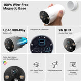 Tapo C425 2K smart battery Wi-Fi outdoor security camera (British brand)