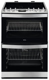AEG 60cm double electric cooker in stainless steel - British product