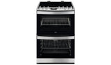 AEG 60cm double electric cooker in stainless steel - British product