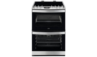 Argos AEG CCB6741ACM 60cm Dobbel Elektrisk Komfyr Rustfritt Stål - Kjøp online hos McGrocer