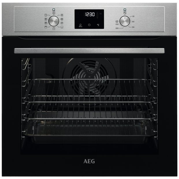 AEG built-in single electric oven in stainless steel - British product