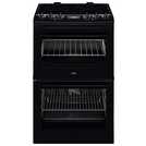 AEG black double electric cooker 55cm wide - British product