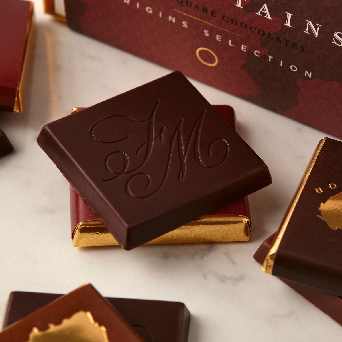 Fortnum's Origins Napolitains chocolate squares 78g (British brand)
